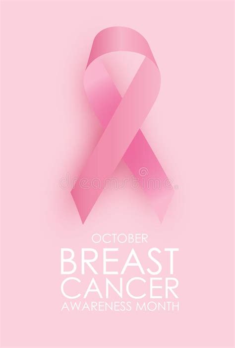 October Breast Cancer Awareness Month Concept Background Pink Ribbon