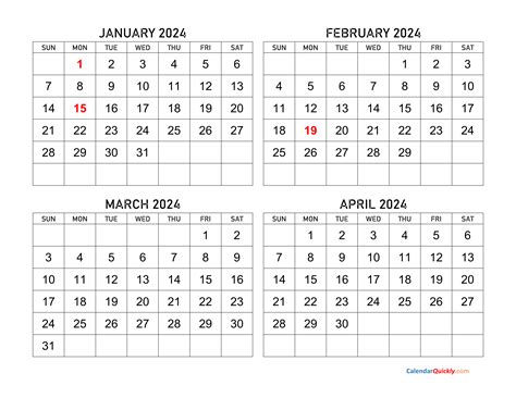 2023 Calendar 4 Months Per Page Recette 2023
