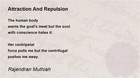 Attraction And Repulsion By Rajendran Muthiah Attraction And
