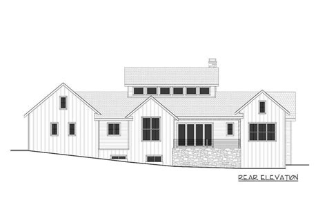 Plan 365015ped 4 Bed Hill Country Home Plan With Home Office Country