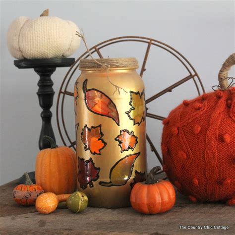Mason Jar Candle Holder Perfect For Fall Angie Holden The Country