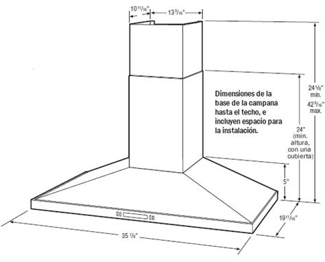 Te contamos cuáles son las medidas básicas que debe tener la campana se coloca normalmente a 50 cm o 70 cm de altura. 9