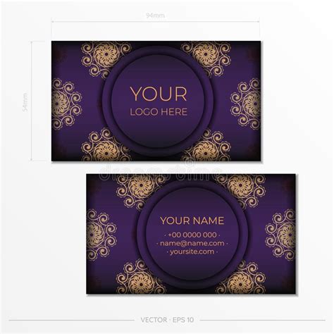 Purple Business Cards Template Decorative Business Card Ornaments