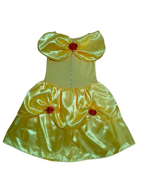 Fantasia Vestido Princesa Bela E A Fera Amarelo Infantil Elo7