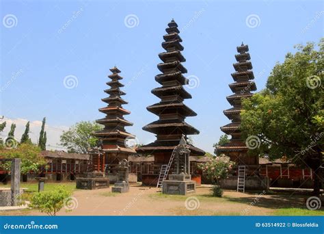 Pura Meru Temple In Mataram Lombok Island Indonesia Stock Photo