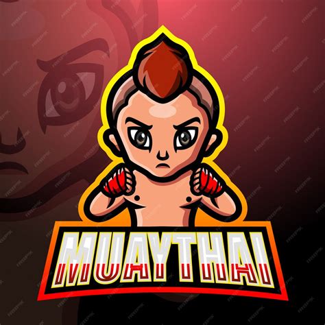Premium Vector Muaythai Mascot Esport Logo Design