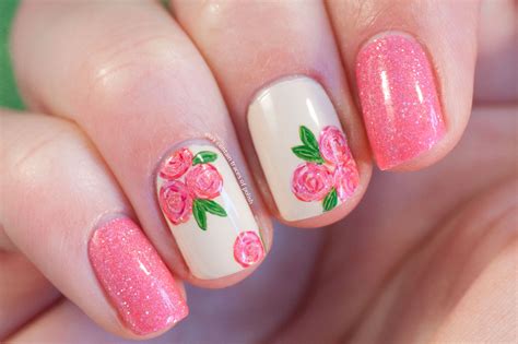 Pink Rose Nail Art May Contain Traces Of Polish