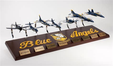 Us Navy Blue Angels Collection Set Of 8 172 Scale Mahogany Models