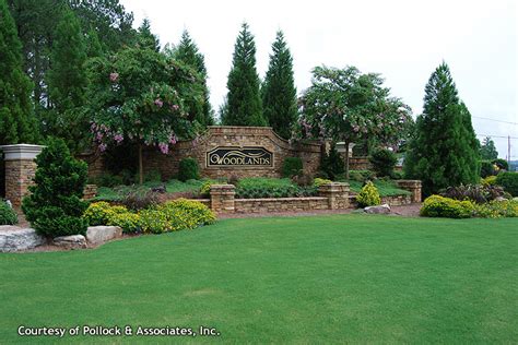 Subdivision And Business Entrance Way Portfolio Green Acres Landscaping