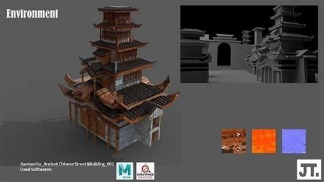 Ancient Traditional Chinese Building Free Vr Ar Low Poly 3d Model
