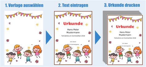 Din a3, din a4 und din a5. Kinderurkunden zum selbst gestalten und ausdrucken | urkunden-online.de