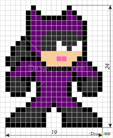How To Draw Catwoman Pixel Superheroes