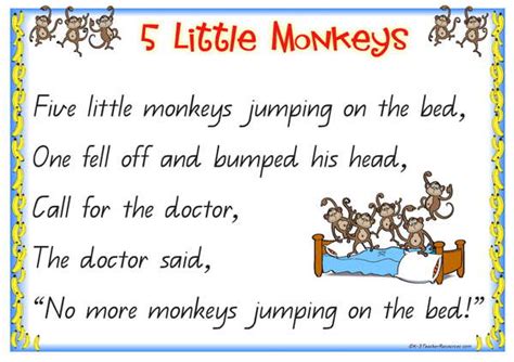 Five Little Monkeys Qldpage02 K 3 Teacher Resources