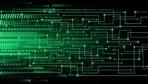Green Cyber Circuit Future Technology Concept Background 1338723 Vector
