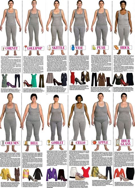 Realistic Female Body Types Chart