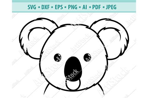 Cute Koala Bear Svg Digital Download Australia Svg Svg File For Cricut