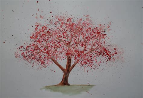 Painting A Cherry Tree In Watercolor Details About This Piece