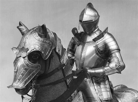 Heavily Decorated Plate Armour For Man And Horse By Renowned Armourer