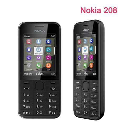 Original Nokia 208 Dual Sim Keypad Mobile Basic Cell Phone 3g Gsm