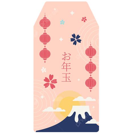 Mount Fuji Png Picture Mount Fuji Pattern Pink Japanese Red Envelope