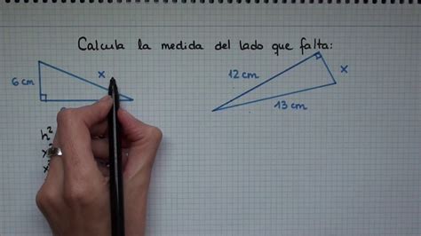 Calculamos Lados Triángulo Rectángulo Con Pitágoras Youtube