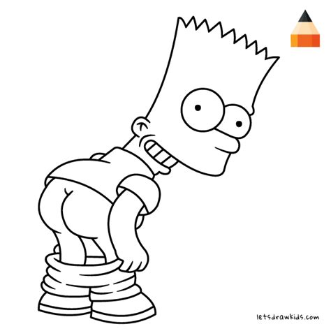 Coloring Page For Kids How To Draw Bart Simpson Simpsons Drawings