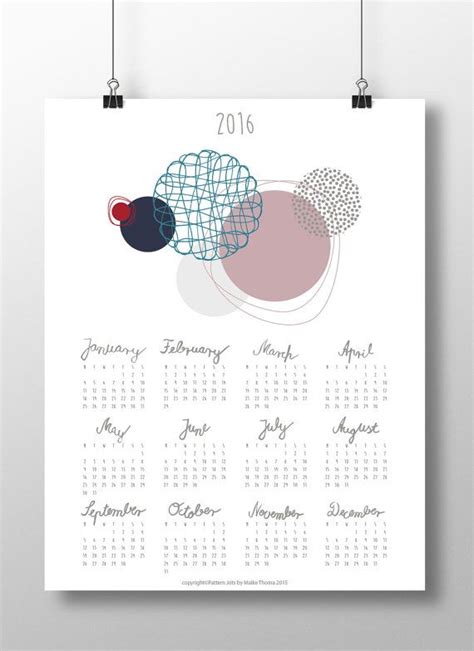 Diy Printable Calendar 2016 Plannerwalldesk Calendaragendamonth