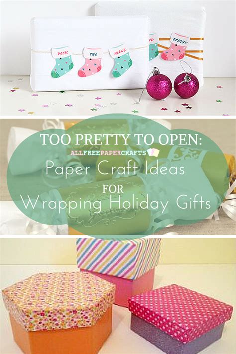 Perfect for wrapping oddly shaped items! Too Pretty to Open: 25 Paper Craft Ideas for Wrapping ...