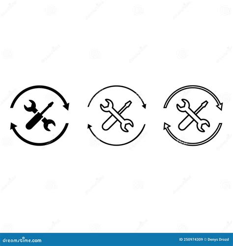Support Icon Vector Set Repair Illustration Sign Collection Fix