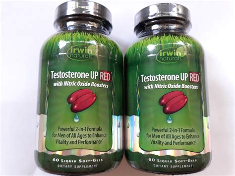irwin naturals testosterone up red 60 softgels 2 jars exp 2020 other vitamins and supplements