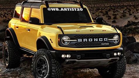Ford Bronco Raptor Rendering Imagines Speedy Off Roader