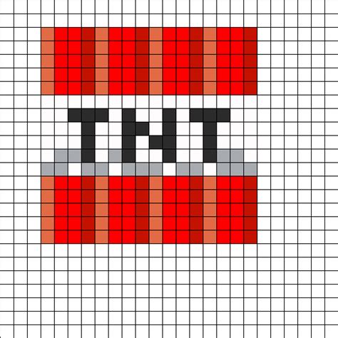 3d Minecraft Tnt Perler Bead Pattern Hd Png Download Transparent Png