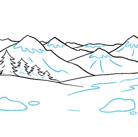 Mountain Landscape Drawing Tutorial How To Draw A Mountain Landscape
