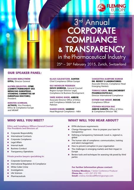 3rd Corporate Compliance And Transparency In Pharma Pdf