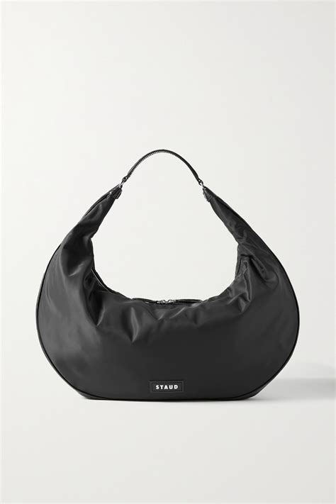 Buy Staud Sasha Large Leather Trimmed Nylon Shoulder Bag At 50 Off Editorialist