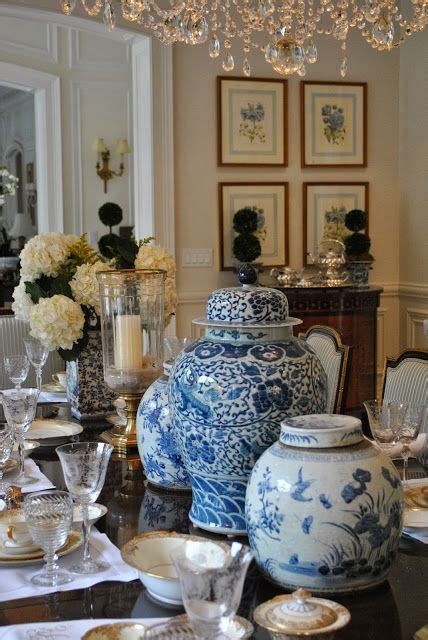 Blue And White In The Dining Room For The Home