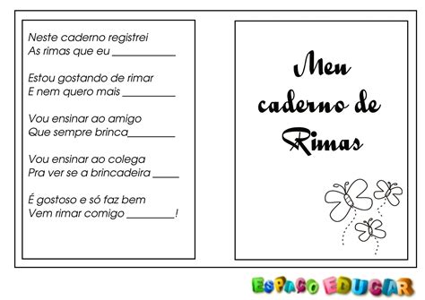 Atividade Com Rimas 3 Ano
