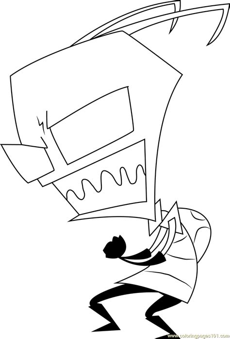 Dragon prince zim coloring pages. Angry Zim Coloring Page for Kids - Free Invader Zim ...