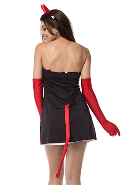Sexy Red Devil Role Play Costumes Women Halloween Costume