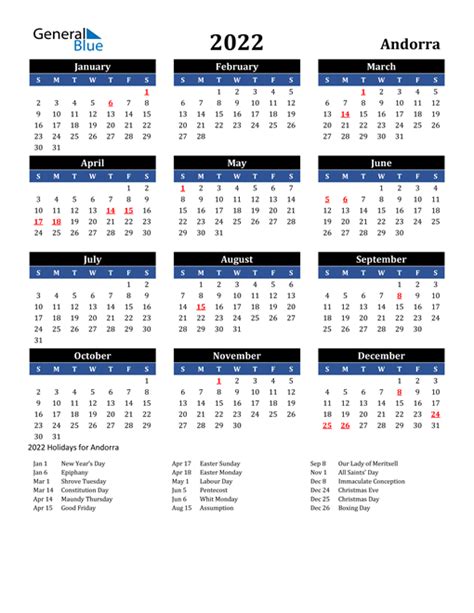 Printable 2022 Yearly Calendar With Holidays Free Letter Templates
