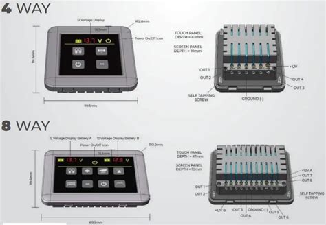 Kt Commander 4 Way And 8 Way Smart Touch Switch Panels Instruction Manual
