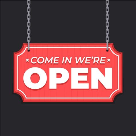 We Are Open Sign Free Vector