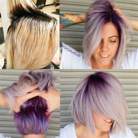 How To Purple Pastel Shadow Root Purple Blonde