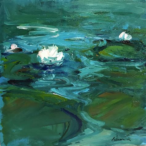 Lotus Pond Painting By Naomi Bautista Fine Art America