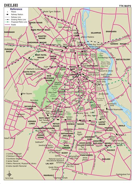 Delhi Road Map Free Printable Maps