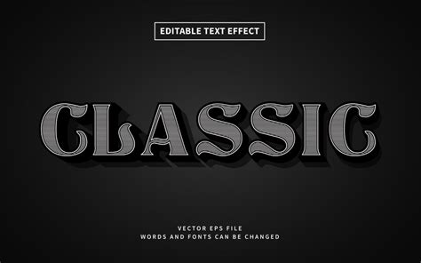 Premium Vector Classic Text Effect Editable 3d Vintage Fancy Font Style