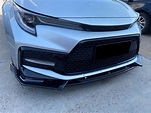 For 2020-2021 Toyota Corolla SE XSE Front Bumper Chin Lip Spittler ...