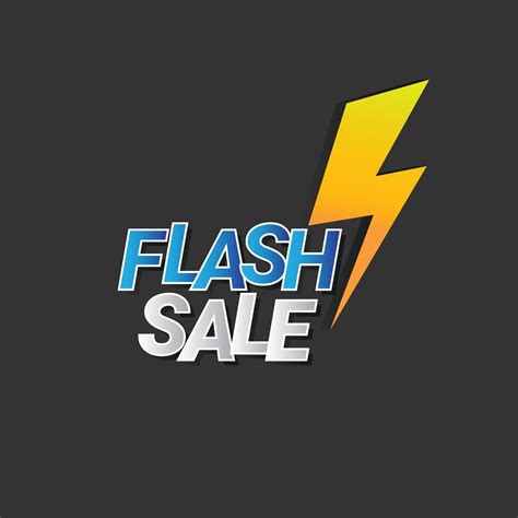 Flash Sale Banner With Thunder Icon 2186722 Vector Art At Vecteezy