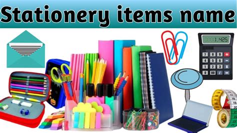 Stationery Items Name In Hindi And English Youtube