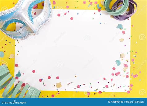 Carnival Confetti On White Paper Stock Photo Image Of Italy Festival